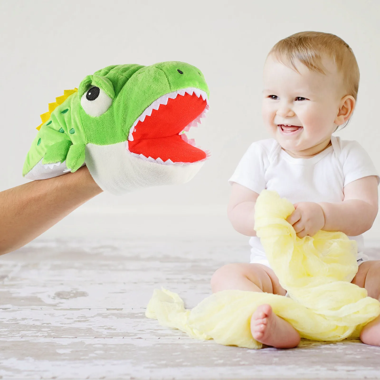 

Creative Hand Puppet Soft Skin-Friendly Storytime Animal Puppet for Kids Educational Interactive Play