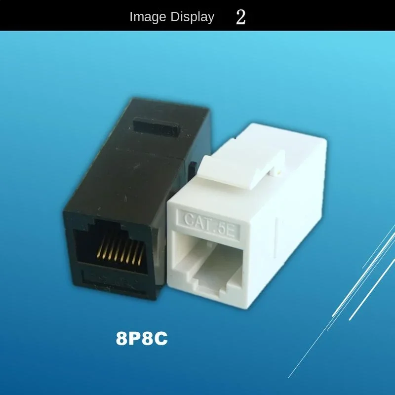 10 łączników trapezowych Ethernet LAN CAT.5E, złącze żeński do żeńskiego RJ45, gniazdo UTP panel ścienny 5e czarne, białe