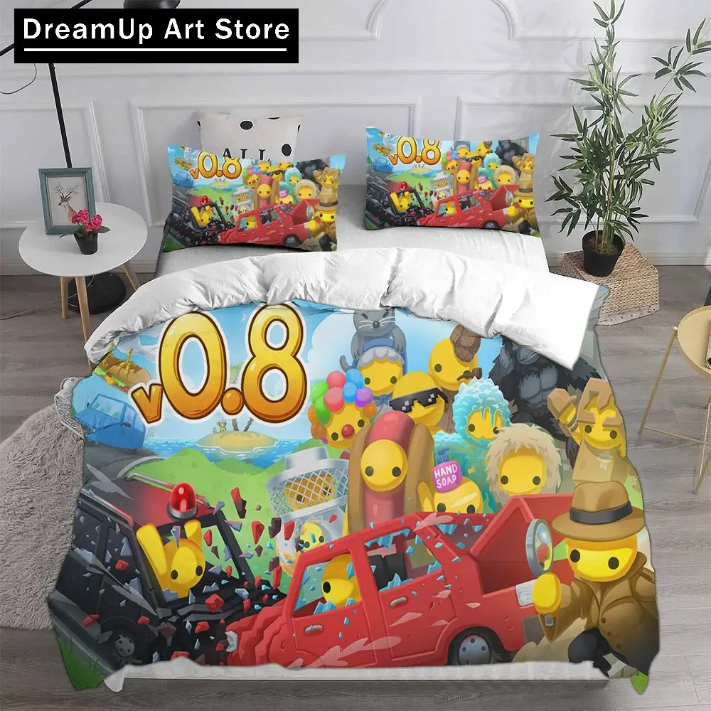 3D Print Wobbly Game Life Single Twin Full Queen King Size Quilt Anime Bed Cover Pillow Case 2-3 Pieces Duvet Cover Bedding Sets