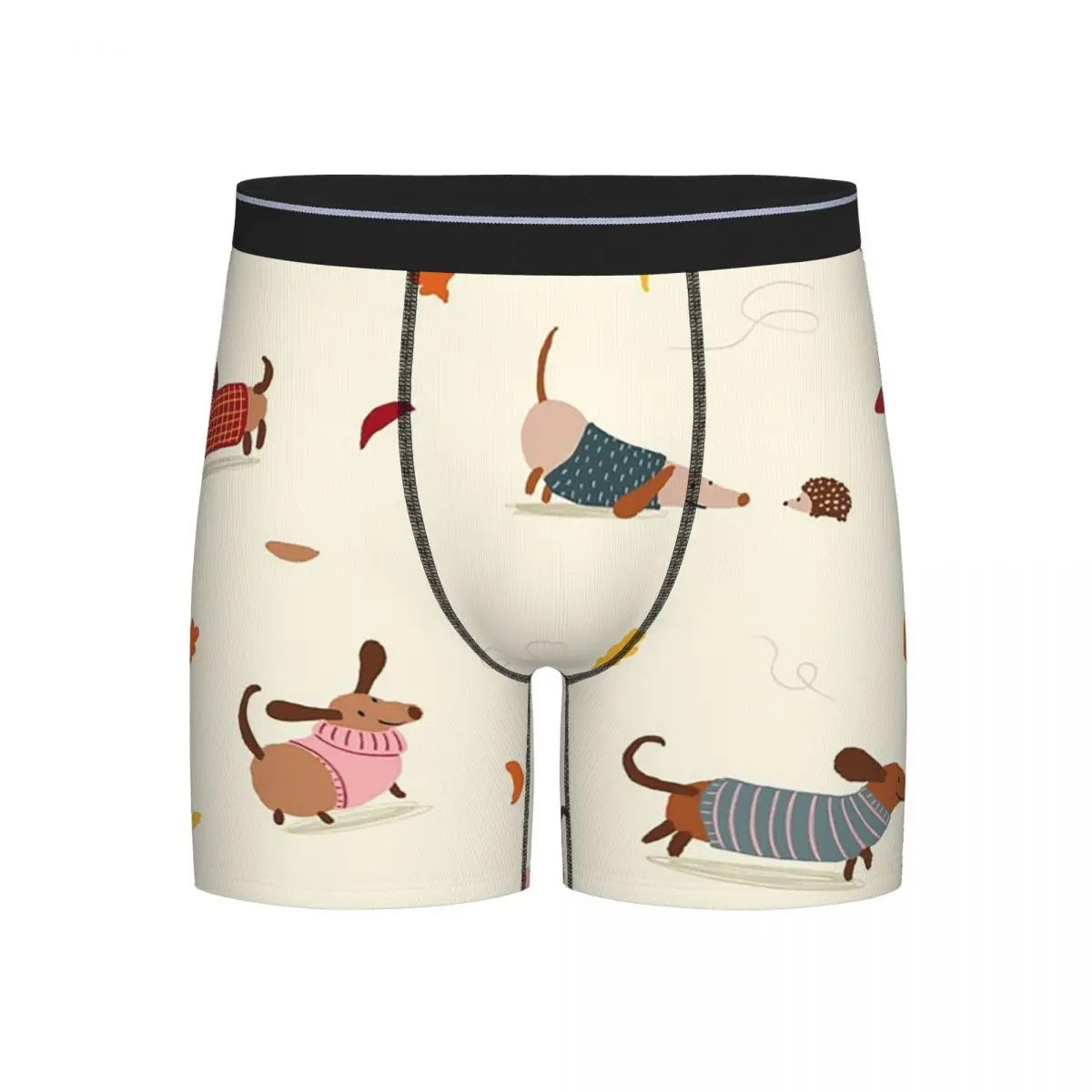 

Длинные трусы-боксеры, шорты, колбаса, собака, такса, милые трусики, мужское мягкое нижнее белье для мужчин, подарок бойфренду