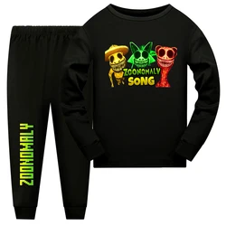 New Game ZOONOMALY Clothes Kids Cartoon Pajama Sets Junior Boys Long Sleeve Tops Pants 2pcs Sets Baby Girls Nightwear 4-14 Years
