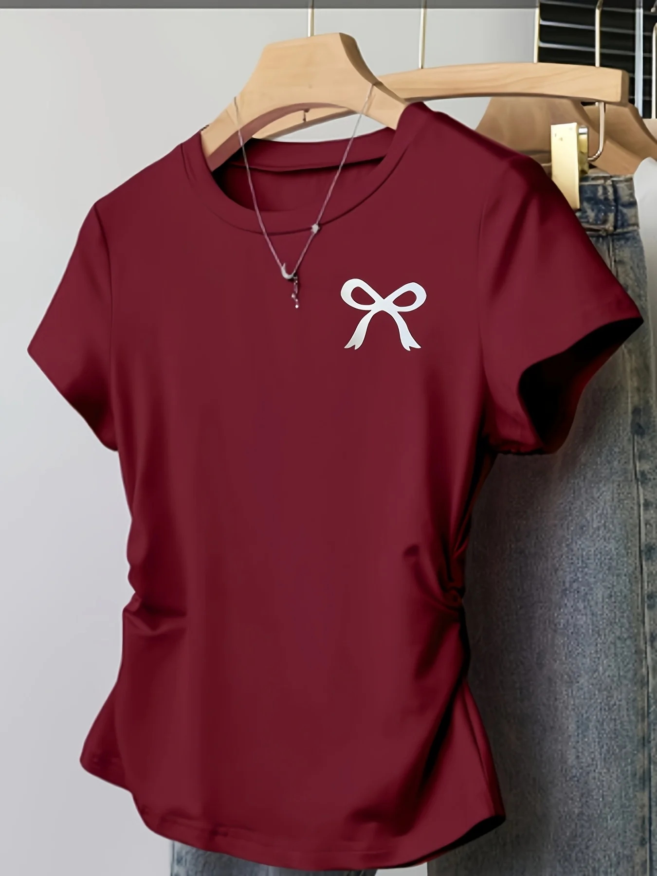 Women MILANO Italy Print T Shirt Square Neck Short Sleeve Slim Fit Y2K Casual Crop Top Tee