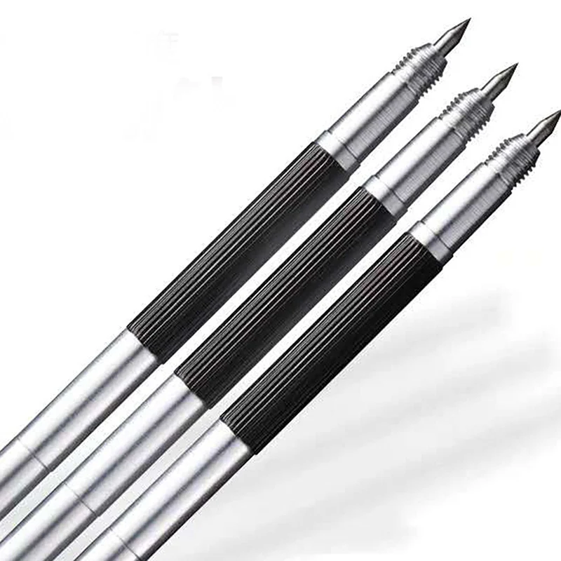 1PC Alloy Tungsten Steel Tip Double End Sharp Scriber Pen Ceramics Glass Shell Metal Construction Marking Tools