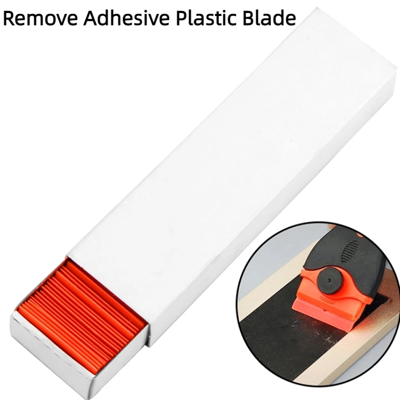 

Скребок для очистки оконного стекла, наклейка для автомобильной пленки, ракель, 100 шт., пластиковая этикетка с двойными краями, лезвие бритвы, средство для удаления клея