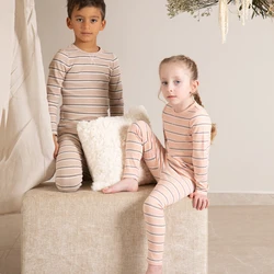 Spring Summer Brother Sister Matching Clothes Set Baby Girls Boys striped pjs