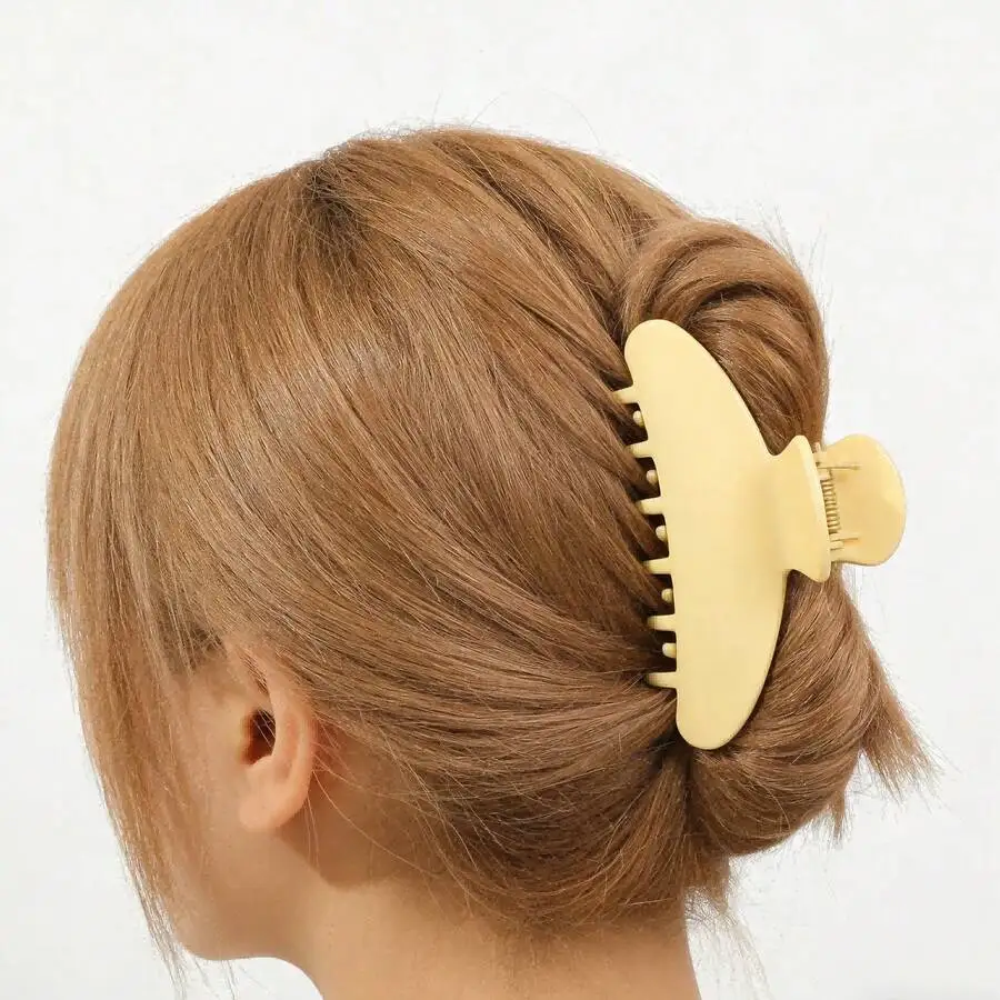 

Large Solid Color Plastic Hair Claw Clip For Women Casual Street Style Summer Festival Party Accessory