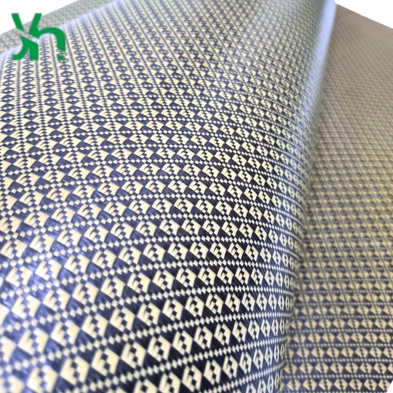 3K 200gsm イエローブラックチェッカーボードカーボンファイバーレザー生地TPUコーティング（バッグ、車内インテリア、スポーツ用品用）