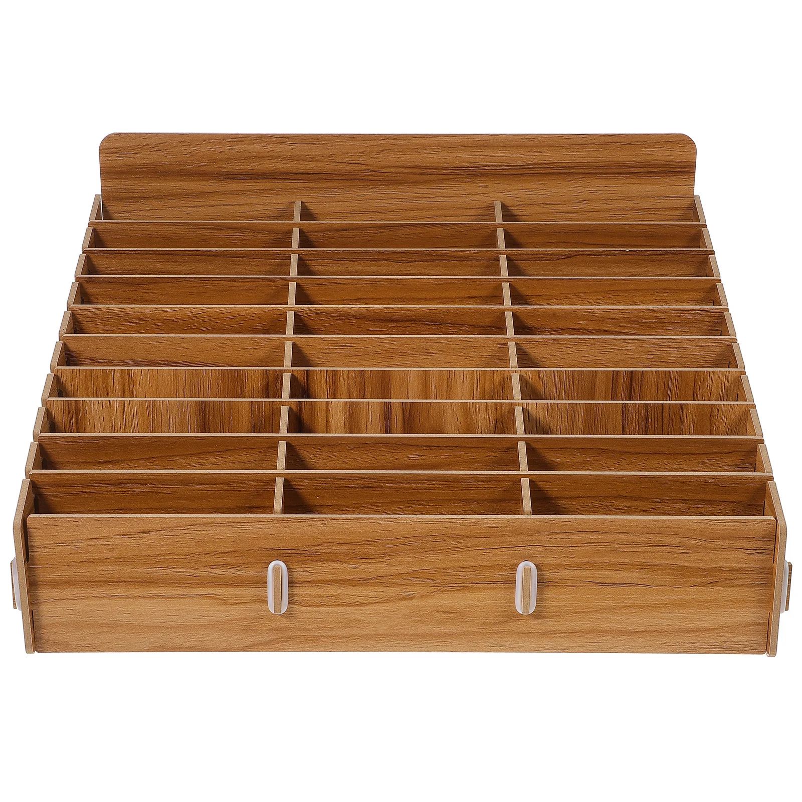 

30-Grid Wooden Phone Storage Box Desktop Organizer for Office Classroom Meeting Room Mobile Holder Multi-Compartment Management