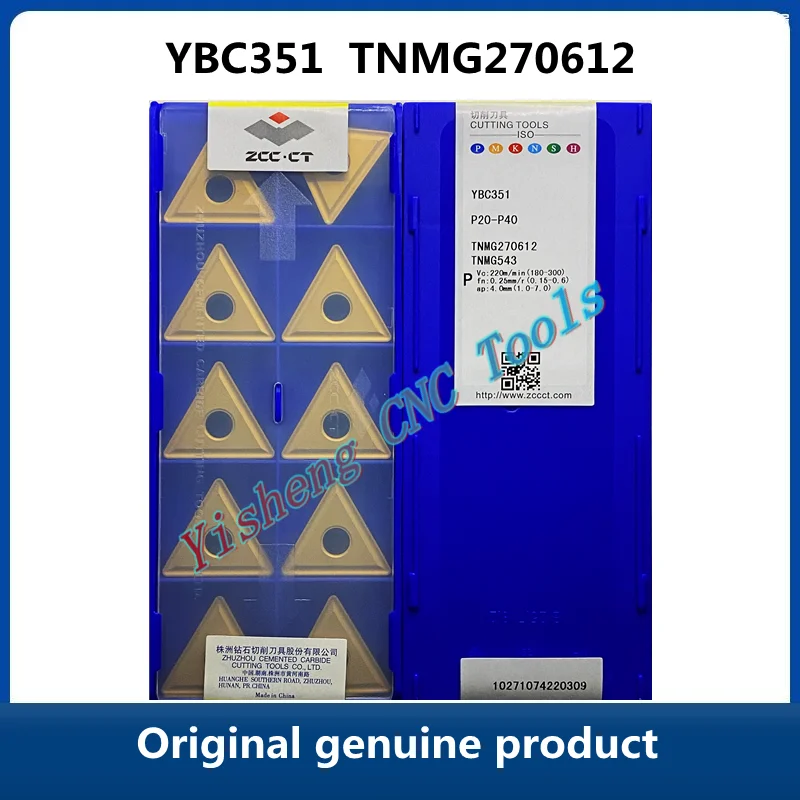 

Original ZCC CT TNMG YBC351 TNMG270612 YBC251 General Turning Inserts CNC Metal Turning Cutters Cutting Tools