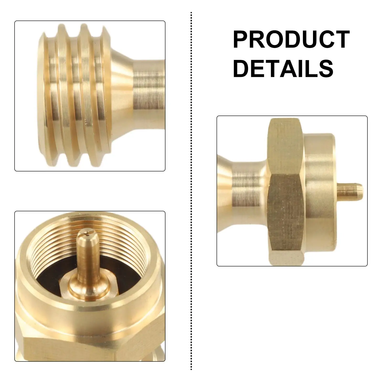 1lb to 20lb Propane Tank Adapter Converter for Small Propane Tanks Hook Up with Brass Connector Compatible with Outdoor Grills