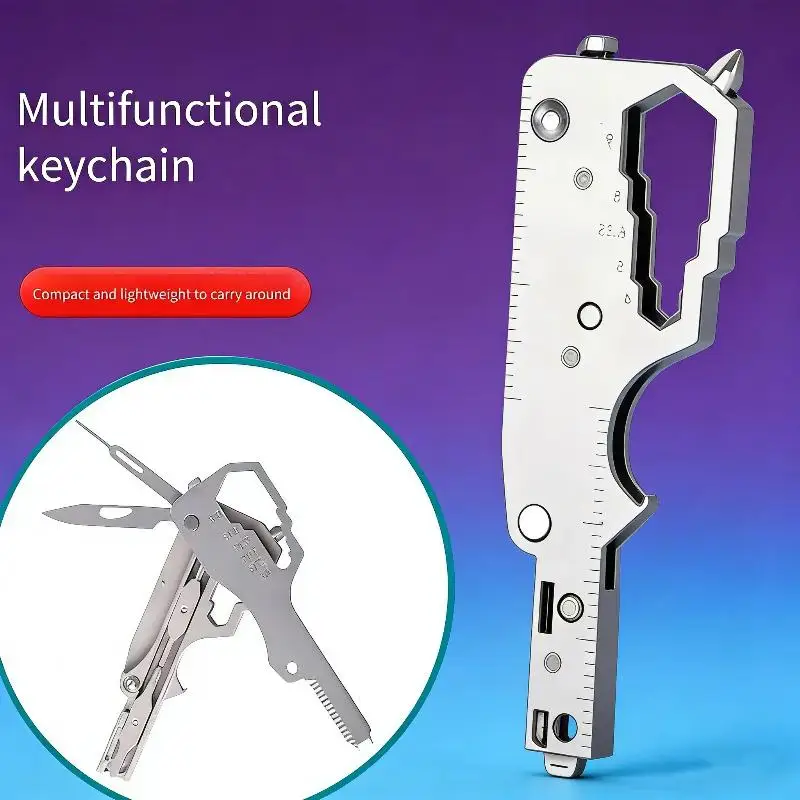 

New Mini Multifunctional Keychain EDC Tool Knife SIM Card Ejector Pin Screwdriver Emergency Repair Tool For Outdoor And Home Use