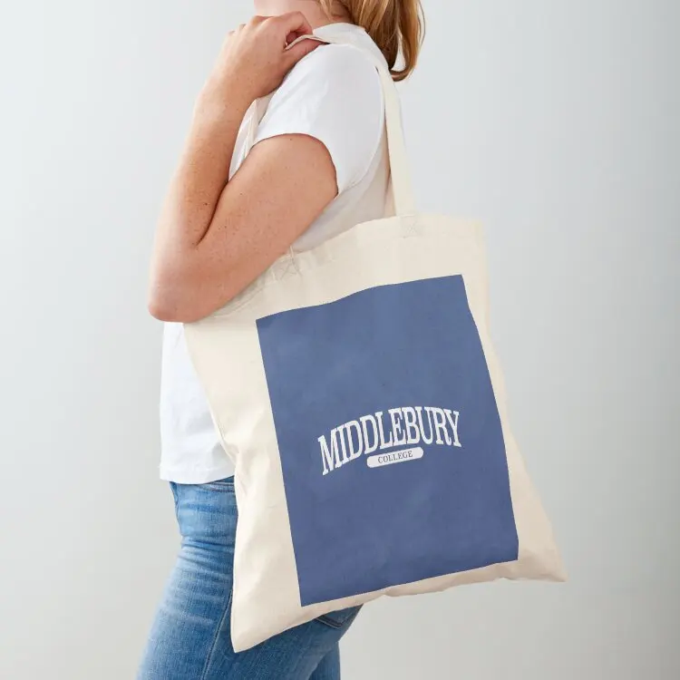 

middlebury college - serif font curved Tote Bag tote bag woman female bag university shopper tote custom