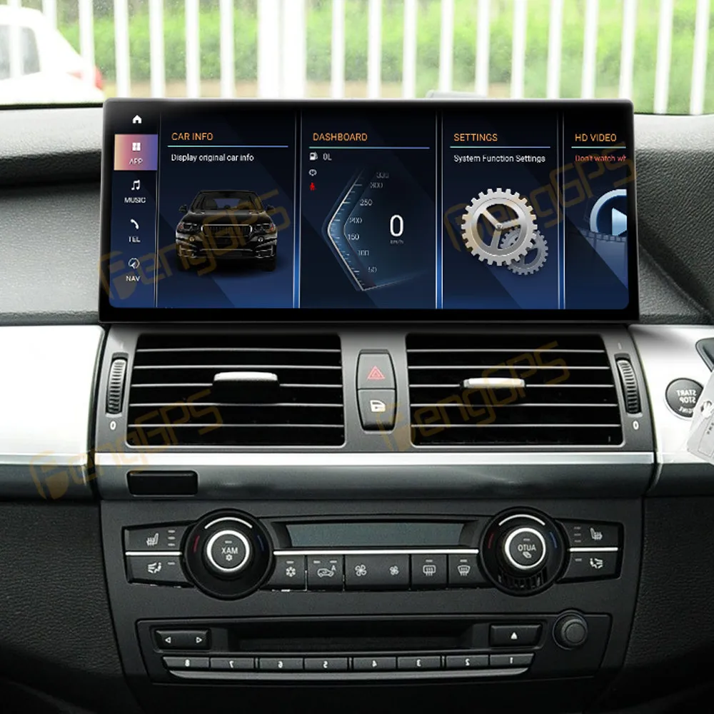 

Автомобильный радиоприемник с GPS-навигацией для BMW X5 X6 E70 E71 CIC с правым рулем 2007-2013, ультратонкий экран, мультимедийный плеер, стерео Carplay