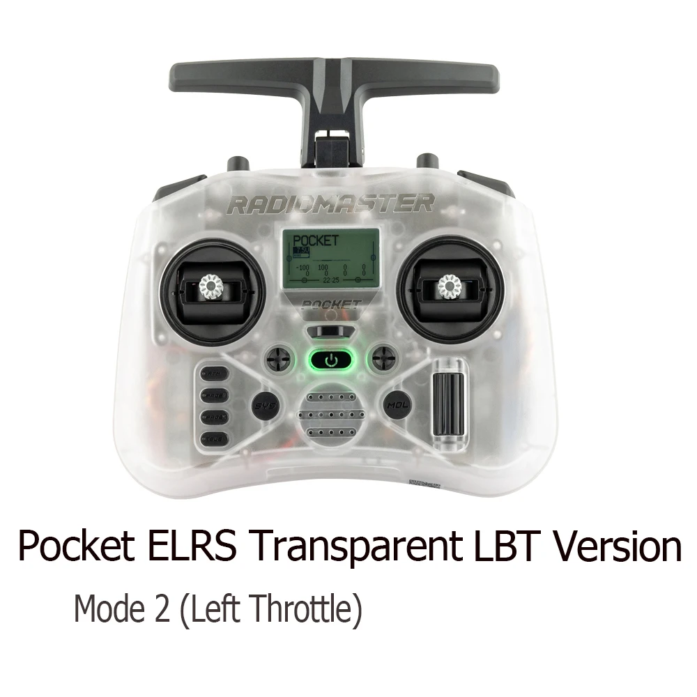 Radiomaster Pocket Hall Gimbal Sender Fernbedienung Tragbare leichte integrierte LED-Licht faltbare Antenne