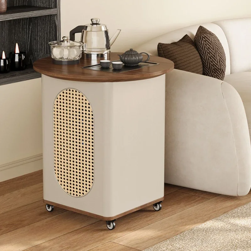 Replica Wheels Italian Tea Table Multifunctional Kettle Designer Living Room Coffee Table Small Compact Meubles Salon Furniture
