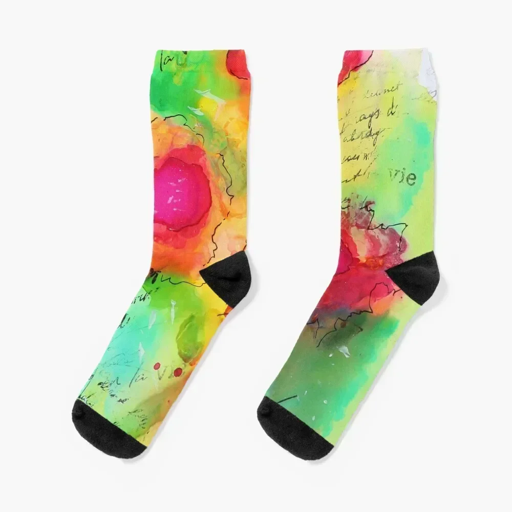 

Believe in life (happy art) Socks custom sports happy Run Socks Male Women's