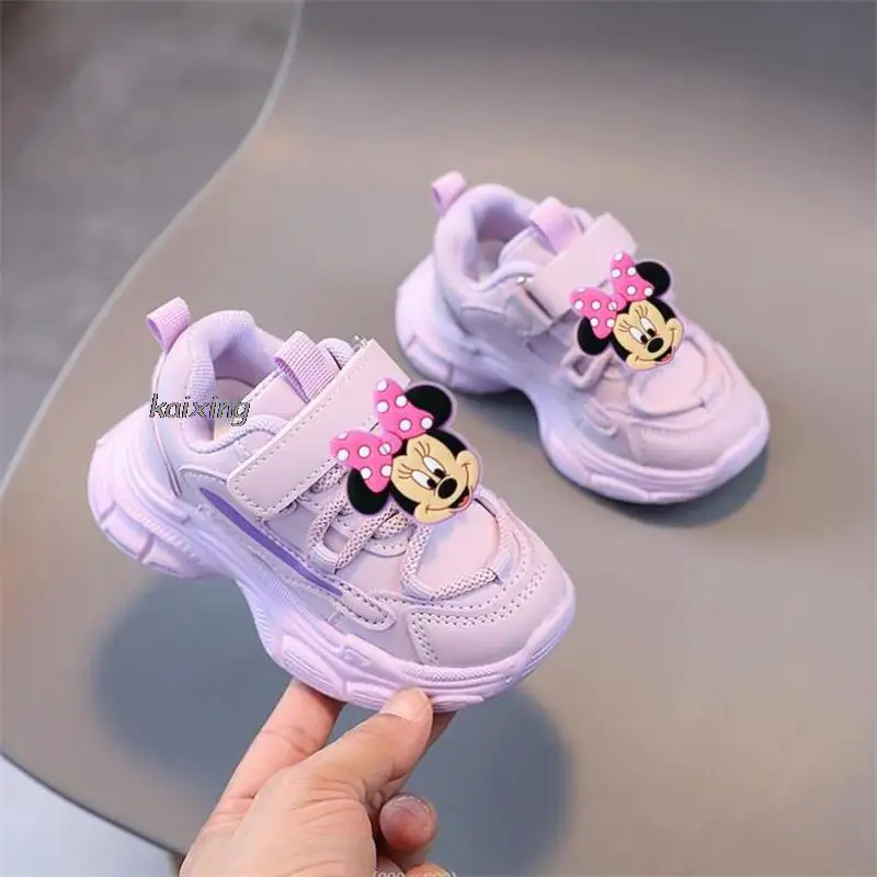 Disney Baby Sneakers Mickey Mouse Child Boys Girls Casual Shoes Spring Autumn 1~6 Years Old Kids First Walker Shoes Flat Toddler