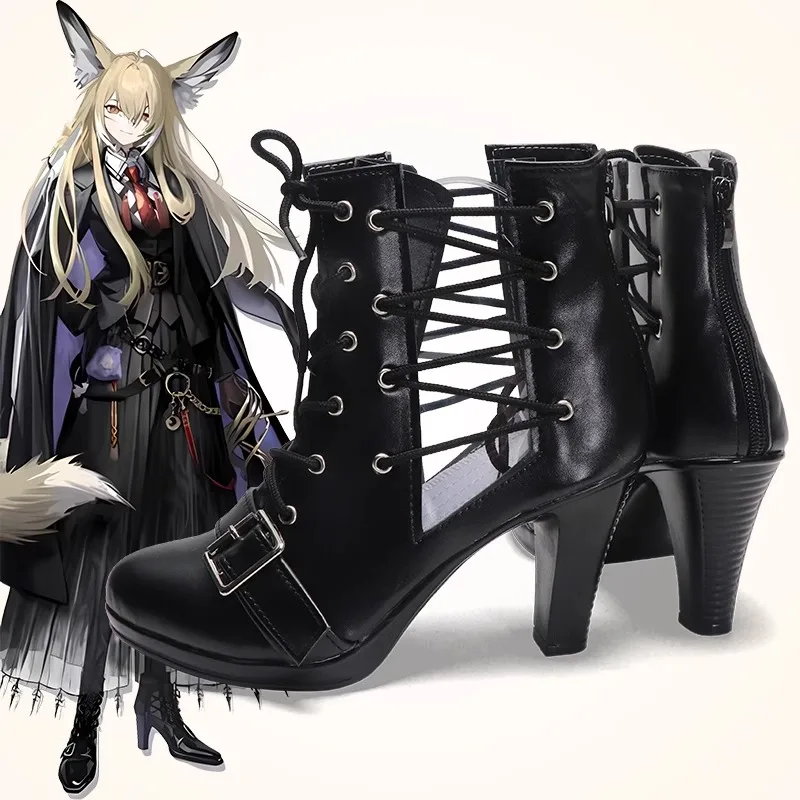 Arknights Vulpisfoglia コスプレゲームアニメ Vulpisfoglia 女性男性靴 Cospaly ブーツパーティーハロウィンプレイ役割小道具