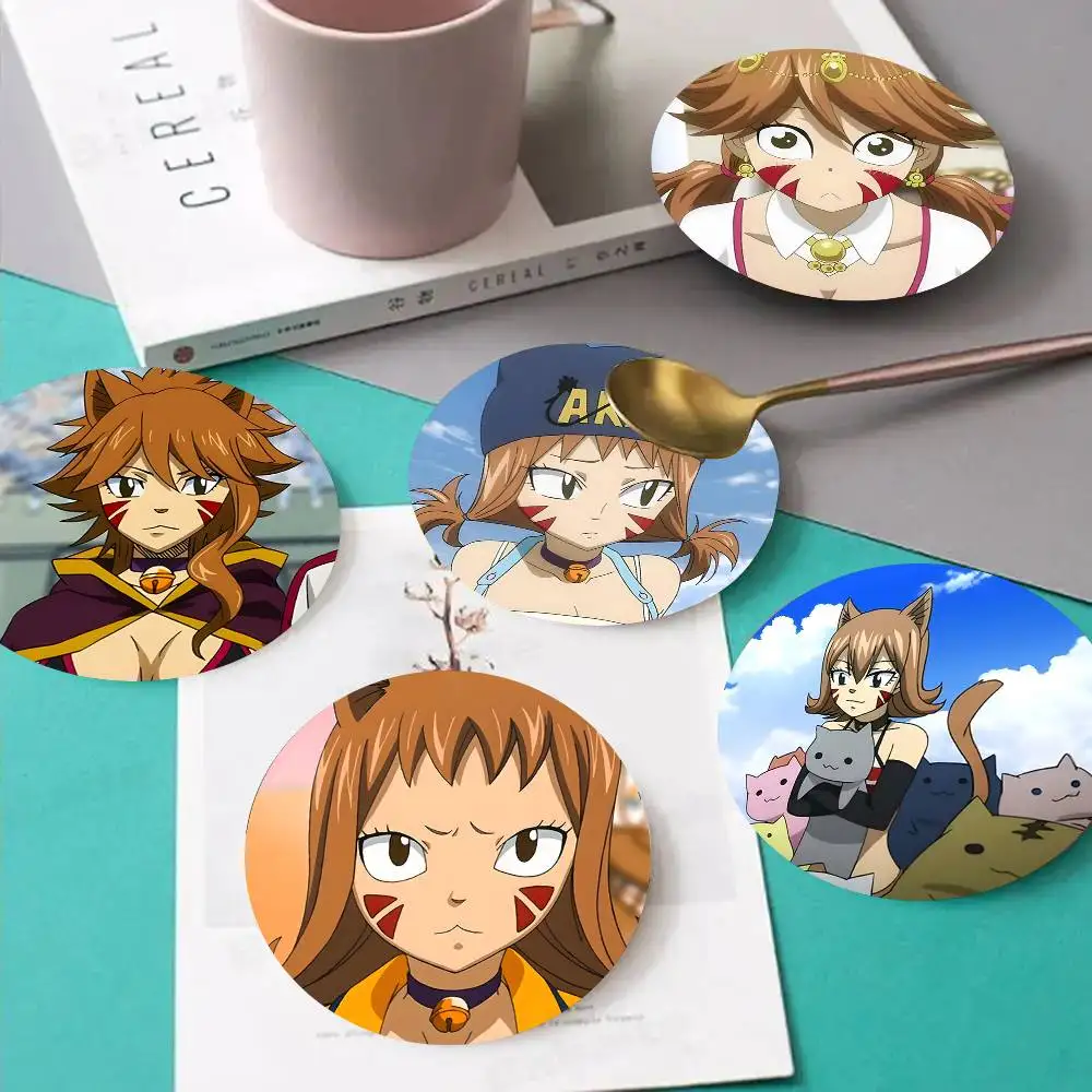 1pc Millianna Fairy Tail Wooden Coaster Colour Printing Cup Mat Home Desk Decoration Gifts