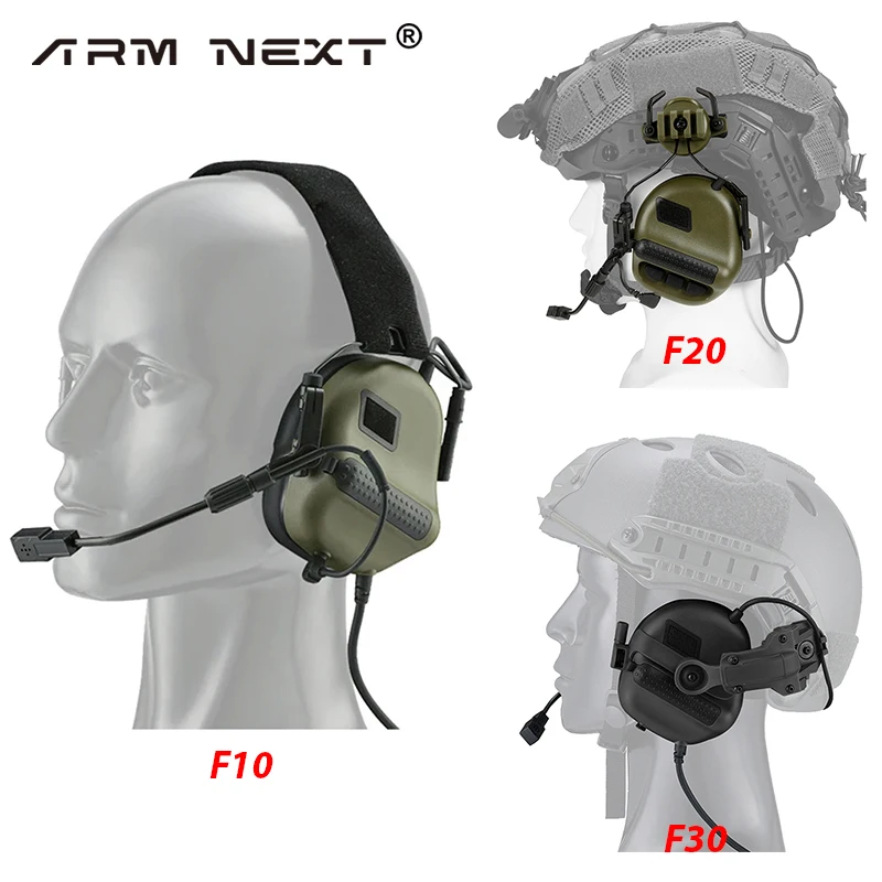 

NEW Upgrade Electronic Shooting Earmuffs F10/F20/F30 Hunting Hearing Protection Headset NRR 22dB for Team Wendy M-LOK Helmet