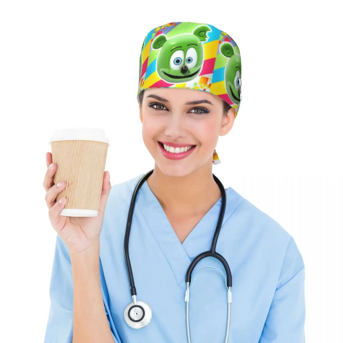 gorro-cirurgico-gummibar-the-gummy-bear-ajustavel-para-medicos-dentistas-e-profissionais-de-enfermagem-masculino-e-feminino