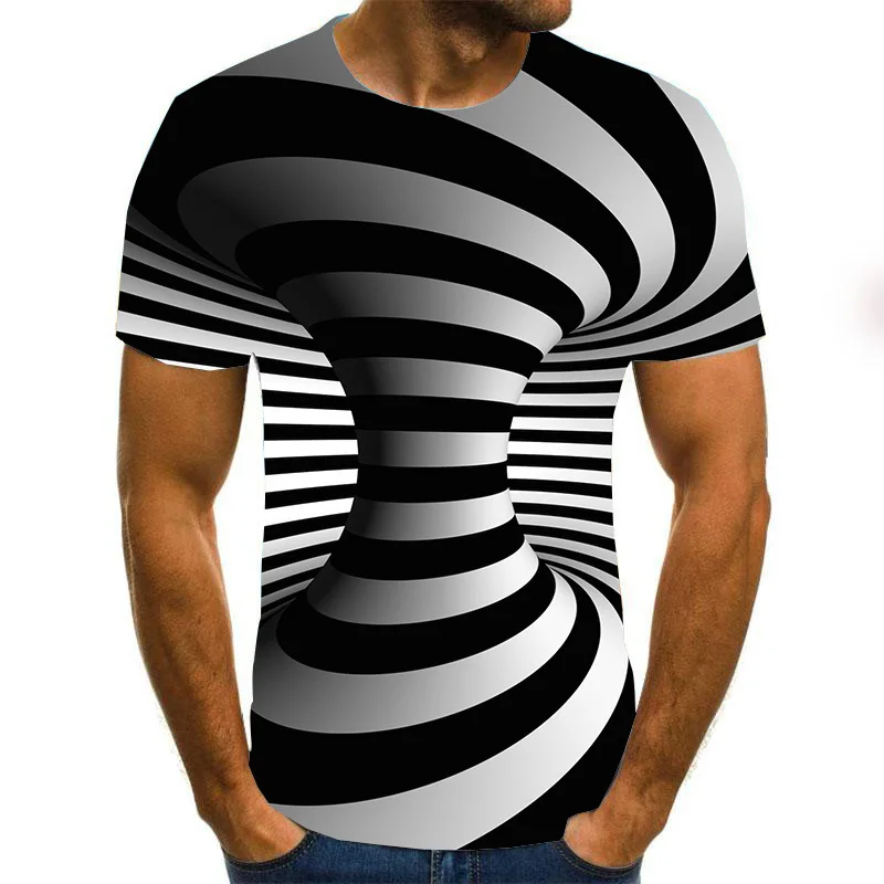 Tie dye 3d Print T Shirt Men/Women Optical Illusion Graphic T-Shirt Harajuku Streetwear Tshirt Cosplay Costume