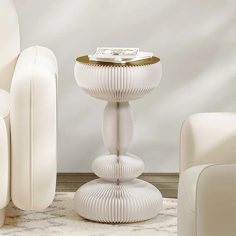 Round table eighteen sofas, retro rounded art exhibition by the bed, twilight drum edge paper, romantic display table, paper cor