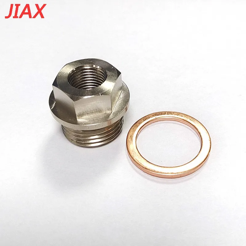 Sensor Adapter M18x1.5 to 1/8NPT Thread Exhaust Water Temperature Sensor NPT Coolant Temperature Sensor Fitting with Gasket