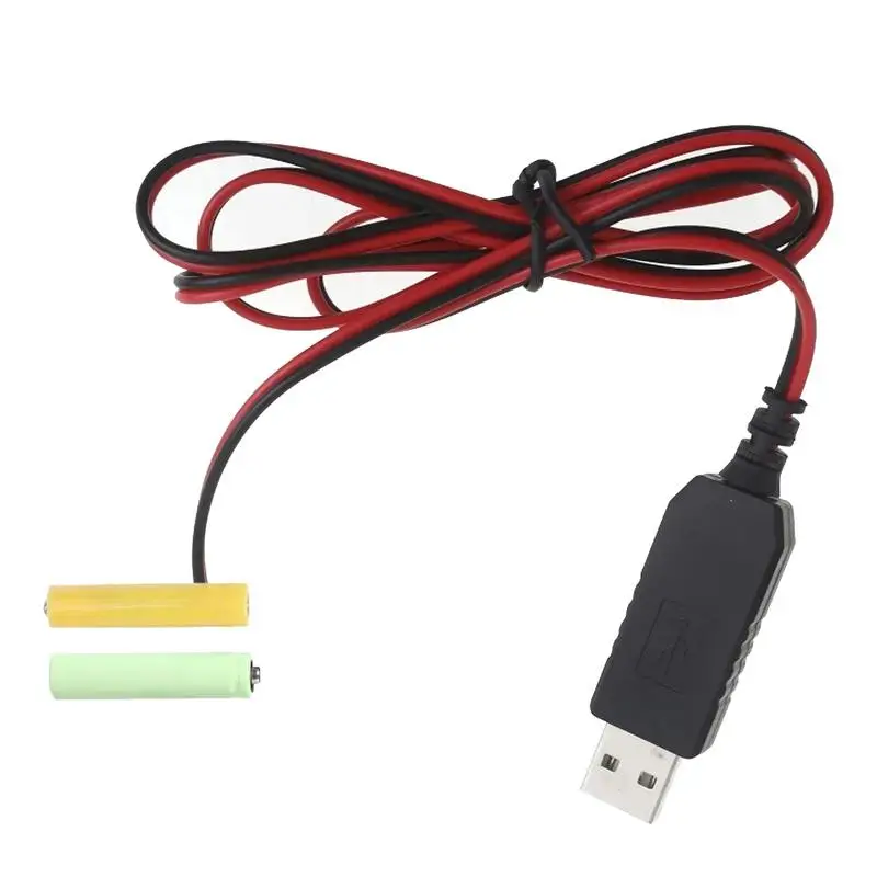 New USB 5V to 3V AA AAA Battery Eliminator Replacement AA AAA Battery Power Supply Cable for Radio LED Light Electric Toy