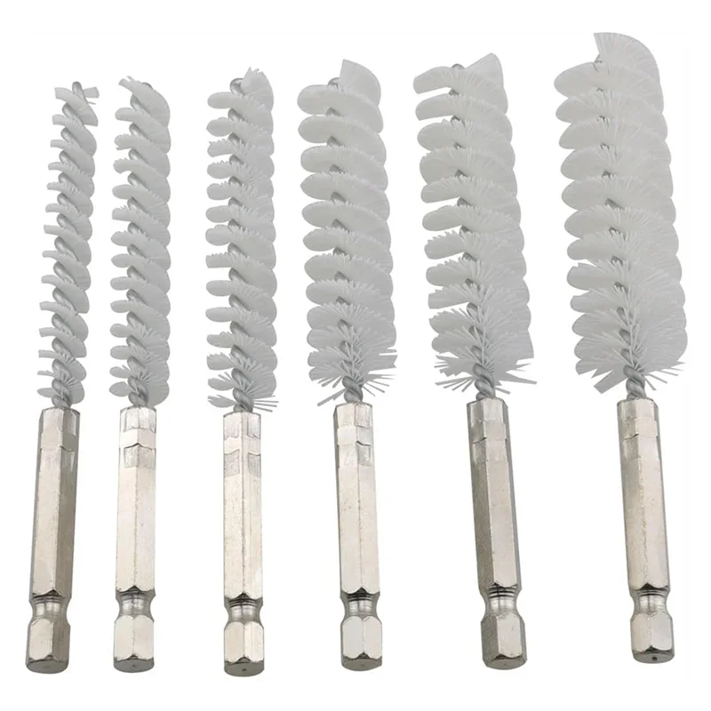 -A99Z مجموعة فرشاة الأنابيب 8-19 مم فرشاة تنظيف آلات الأنبوب نايلون 1/4 بوصة فرشاة سلك تنظيف الحفر #3