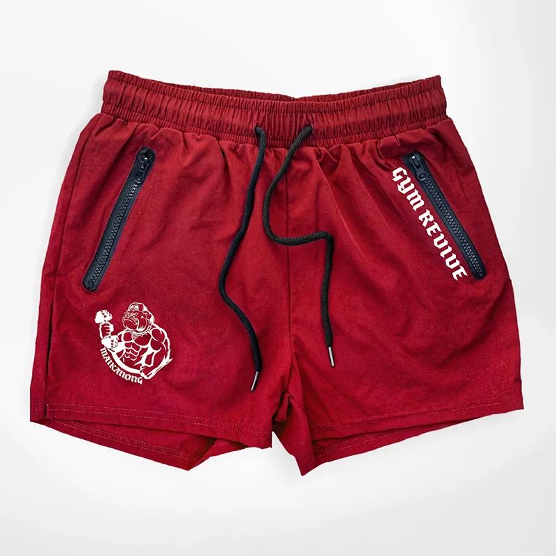 Men's Printed Shorts Summer Quick Dry Side Double Zipper Pockets Design Running Basketball Training Gym Shorts - Image 5