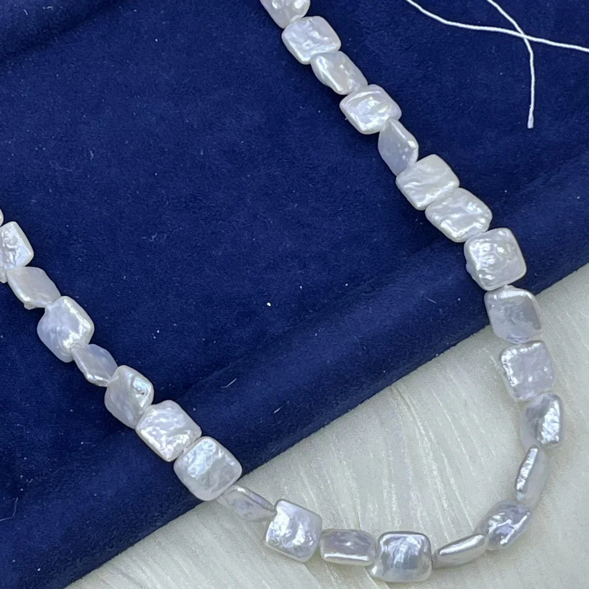 

11-12mm AAAAA Natural Freshwater Square Baroque Sparkle Pearl Bead Jewelry Make DIY Necklace Bracelet Accessories Gift Wedding