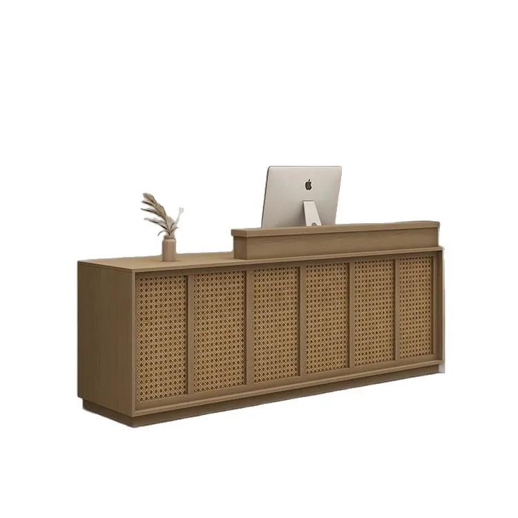 Mostrador de Recepción para Hostal Rattan, Página de Pago para Restaurante de Té, Tienda de Cocina Japonesa y Coreana, Bar, Belleza y Bienestar