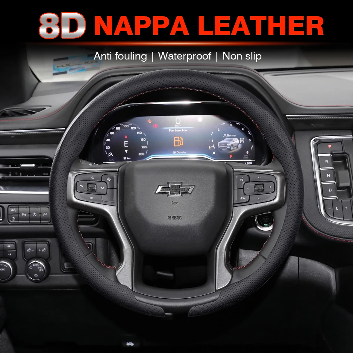 

For Chevrolet Cruze Bolt Aveo Spark Onix capti Cavalier Napa leather Suede Microfiber Car Steering Wheel Cover Auto Accessories