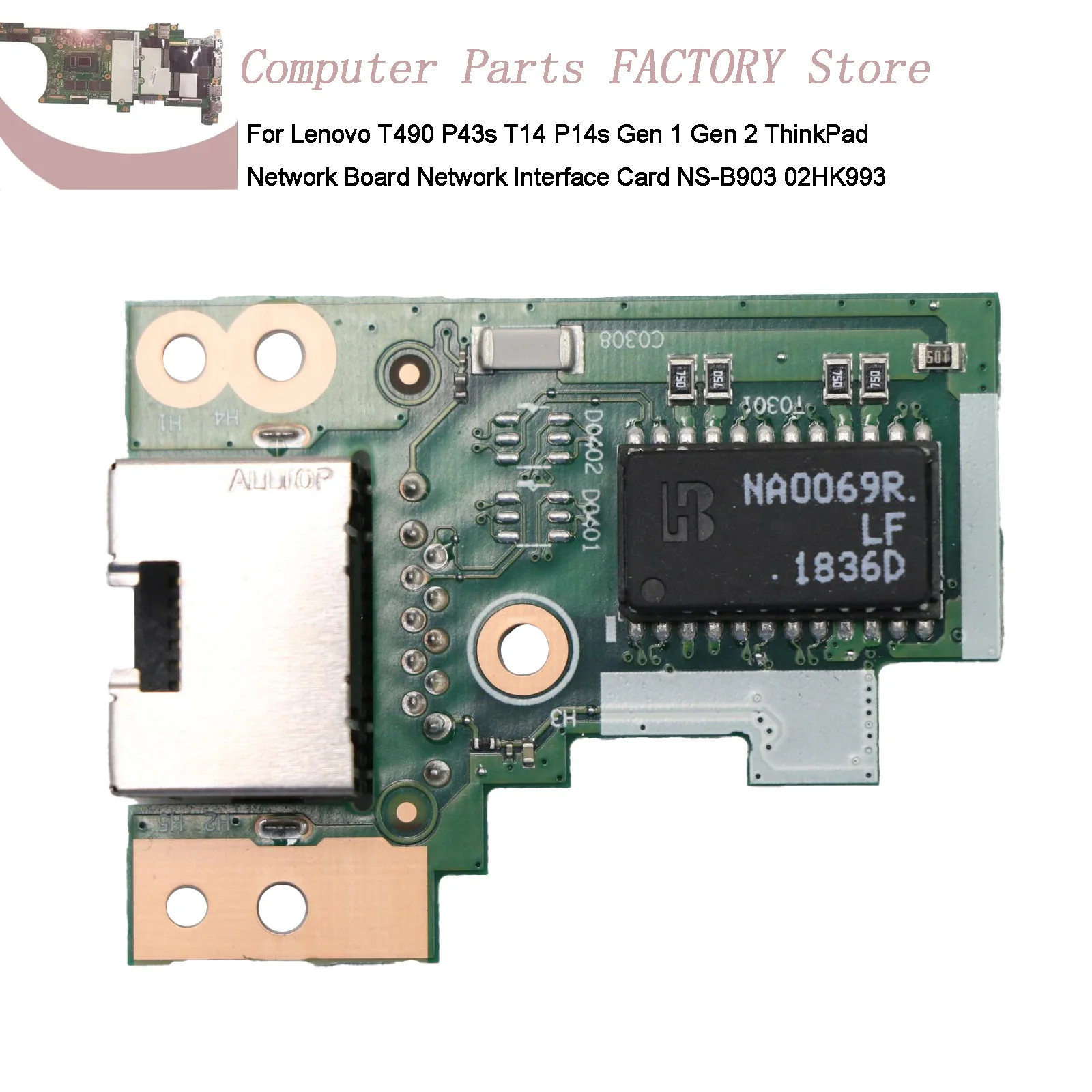 

02HK993 For Lenovo T490 P43s T14 P14s Gen 1 Gen 2 ThinkPad Laptop Network Board Network Interface Card NS-B903