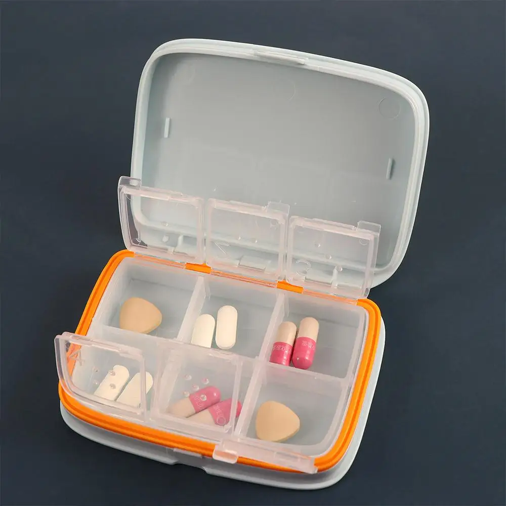 Travel Portable Weekly 4/6 Grid Pill Box Candy Box 7 day Pill Box Medicine Tablet Dispenser Pill Case Storage Box