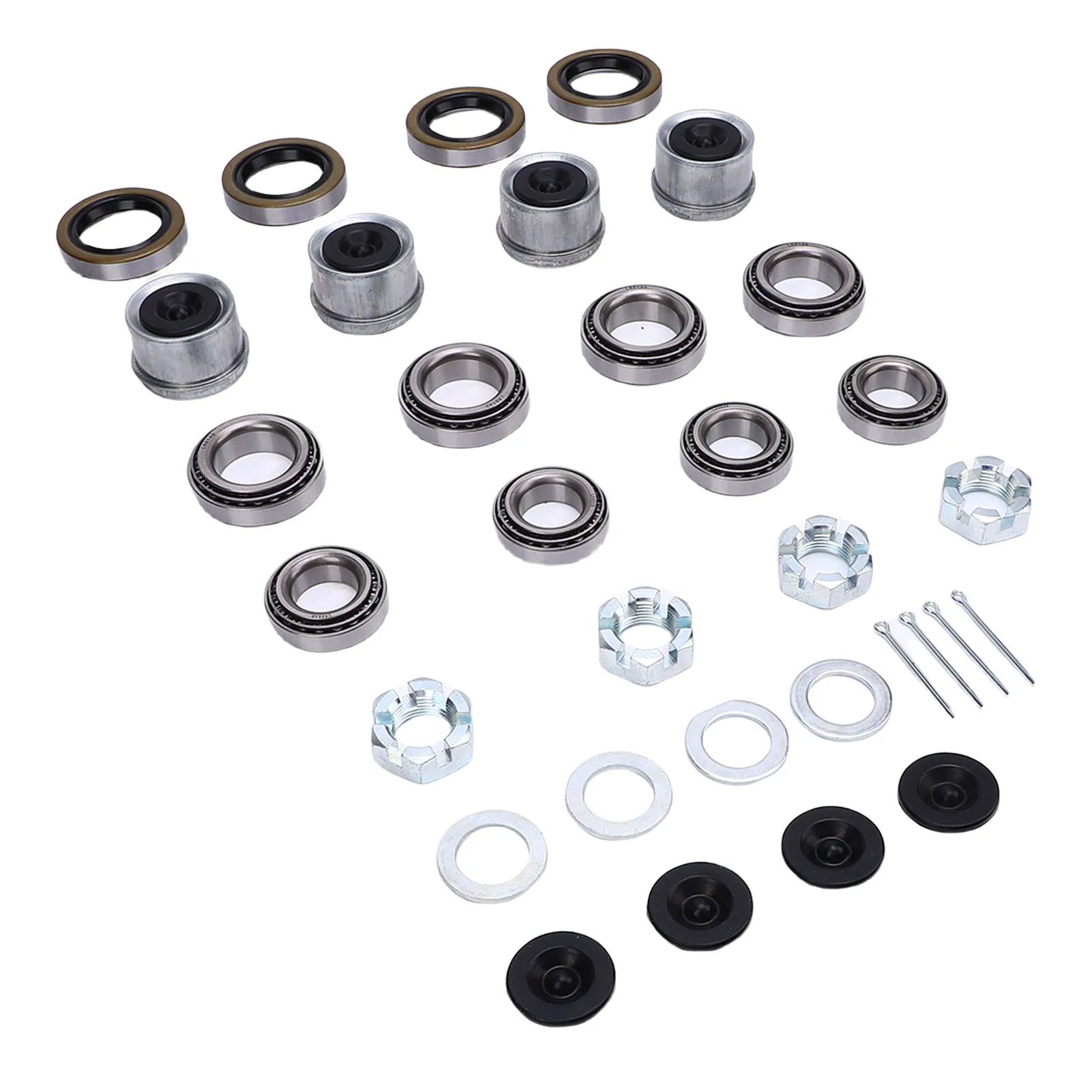 

L68149 Heavy Duty Trailer Axle Hub Wheel Grease 4 Sets Leakproof Boat Trailer Axle Bearing Kits Low Noise for 84 Spindle