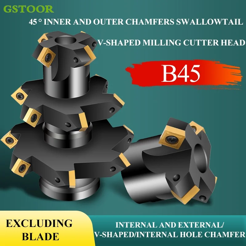 

B45 SC12-080T5-22 Держатель фрезы для снятия фаски 45-градусный токарный станок с ЧПУ SCMT120404/08 Концевые фрезы Режущая оправка