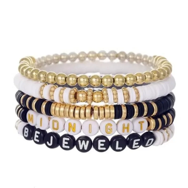 5 قطعة أساور الصداقة لعشاق الموسيقى عشاق السمعة الخوفة الصداقة هيرشي سيرفر أساور الصيف للنساء الفتيات