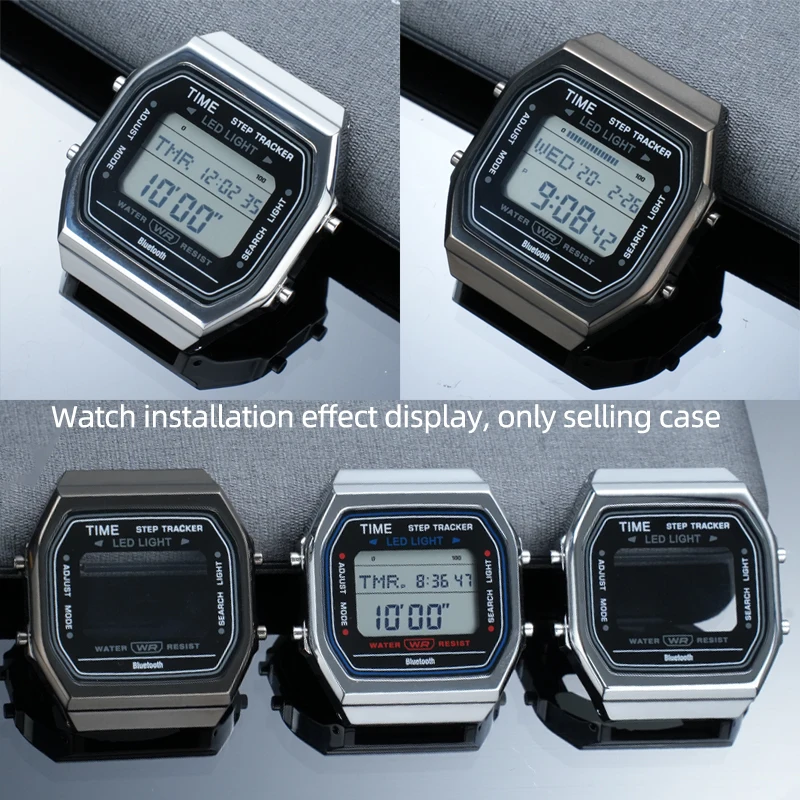 ABL-100 Stainless Steel Watch Case Mod Kit For Casio ABL-100WE Vintage Digital Watch Replace Metal Bezel Upgrade Watch Shell