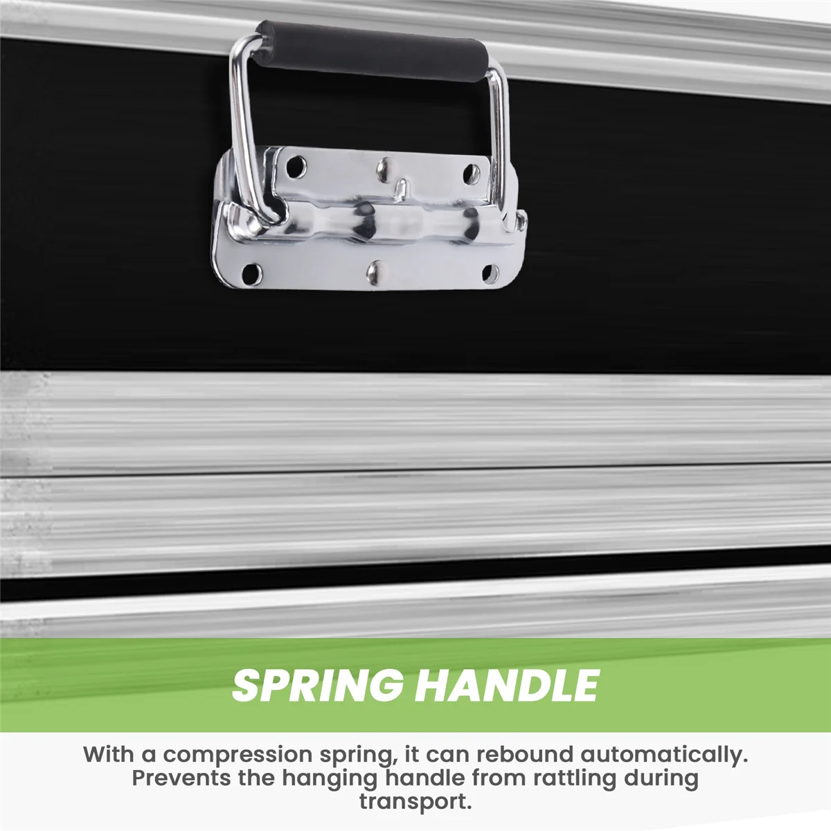 High-end 2Pcs 304 Stainless Steel Spring Handle Prop Box Tool Aluminum Box Handle Activity Handle Folding Industrial Handle