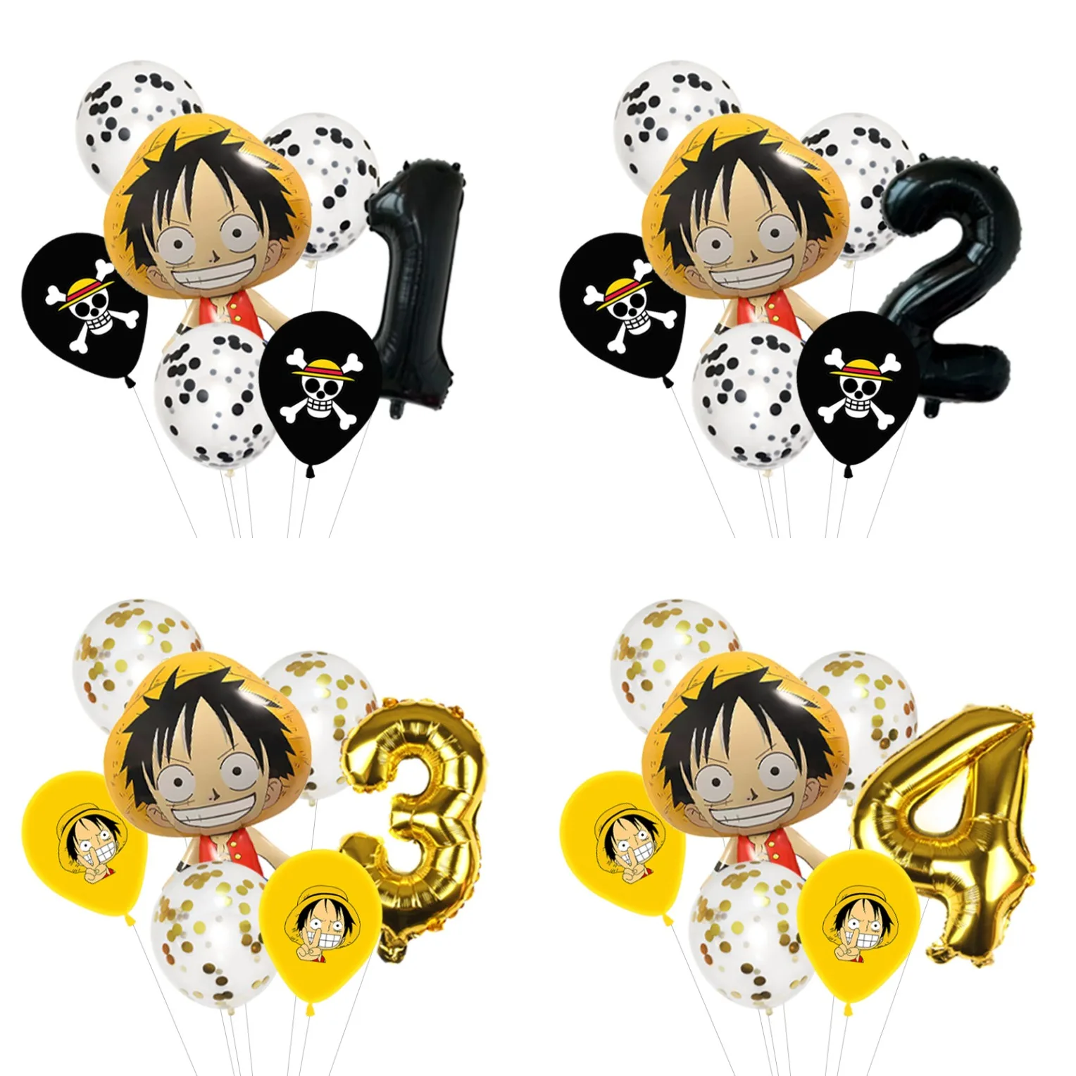 One Piece Red Line Grand Line Foil Balloon Mylar for Anime Adventure Themed Birthday Party Cake Decor