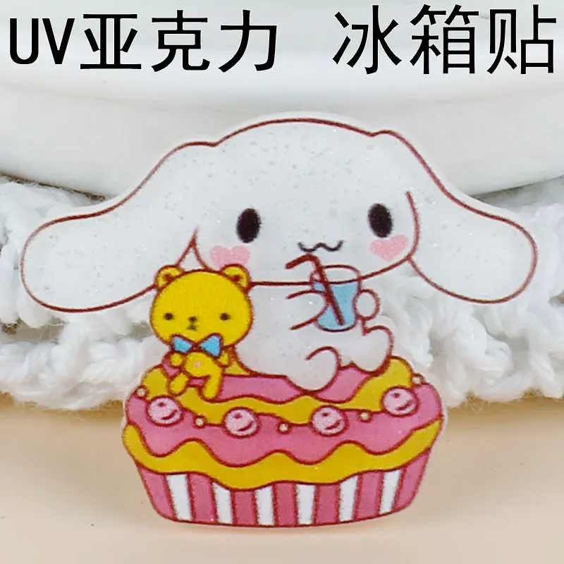 Cute Cinnamon Drawing Board Acrylic Magnet Mini Refrigerator Home Decoration Sticker Magnets Fridge Souvenir Whiteboard Magnets