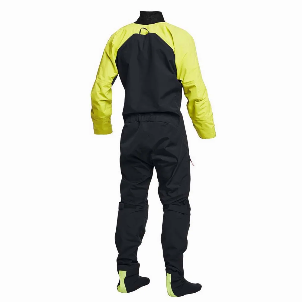 Men's kayak drysuit, 3-layer waterproof fabric, latex cuffs, splash collar, flat water paddling, one-piece, winter and sprin