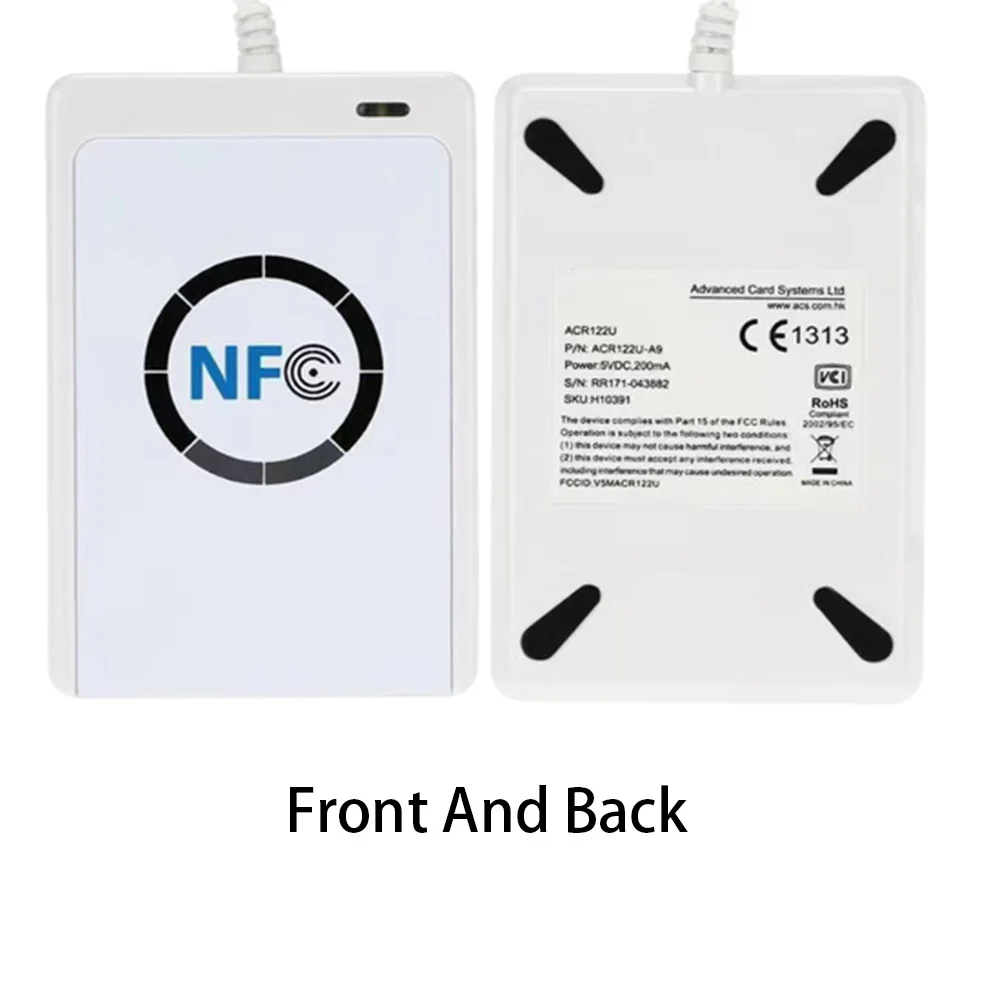 Nouveau décodeur de carte Rfid Ic Acr122u, programmeur éditeur de réplicateur modifié 13.56mhz, copie d'étiquette 1k S50, duplicateur de jeton d'insigne