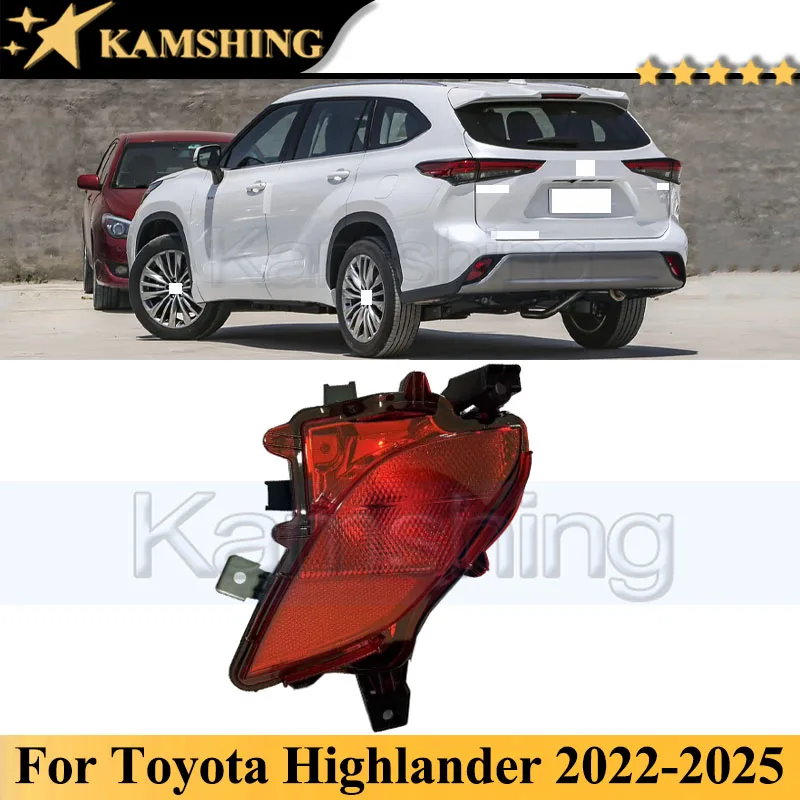 

Kamshing Rear Fog Light Rear Fog Lamp For Toyota Highlander 2022-2025 Rear Bumper Light Lamp Reflector Reversing Light Lamp