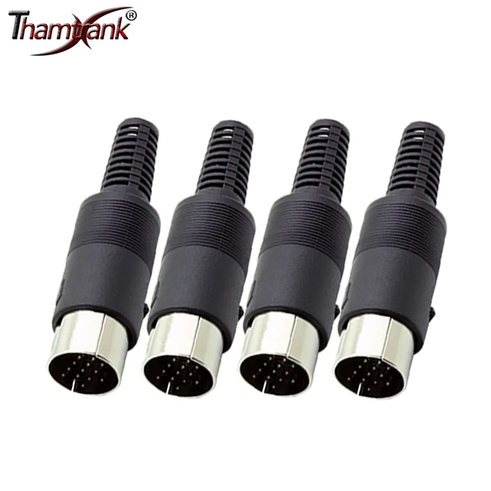 5pcs 13Pins DIN Connector Male Plug Audio AV Connector 13P DIN Plug Jack Socket with Spring Handle Wire Connectors