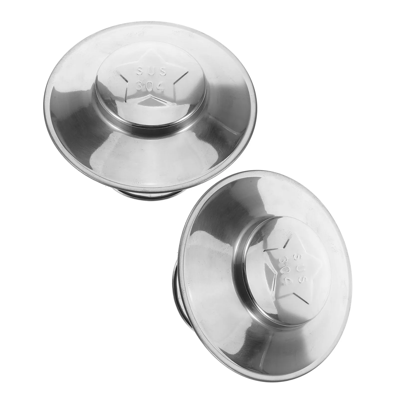 2Pcs Stainless Steel Chimney Cap Round Cone Shape Rainproof Fireplace Chimney Cover for Roof Vent Smoke Ventilation Mesh Guard