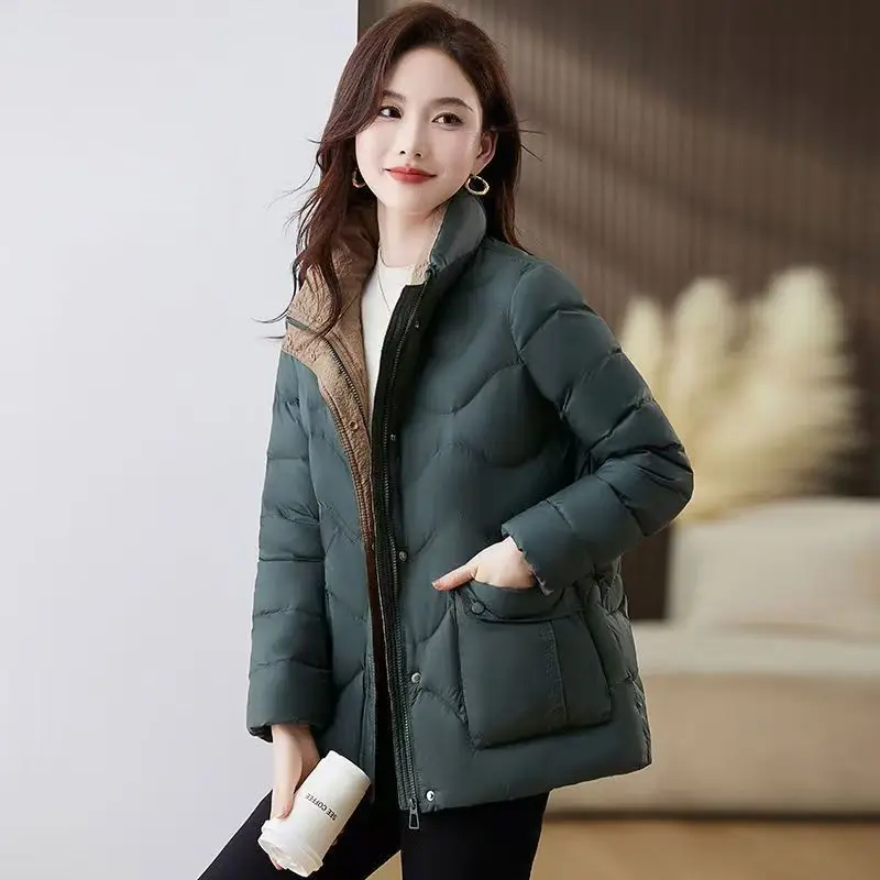 Short Coat Cotton-padded Jacket 2024 Winter New Fashion Western-style Cotton-padded Jacket Loose Warm Down Cotton-padded Jacket
