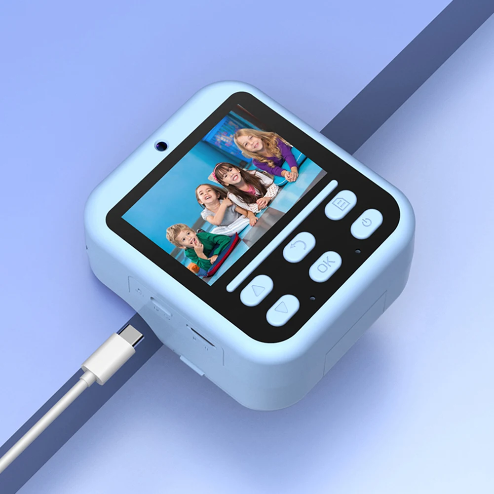 즉석 인쇄 카메라 HD 디지털 카메라 2.4인치 즉석 사진 인쇄 카메라 USB 충전식 소녀 소년 생일 선물용